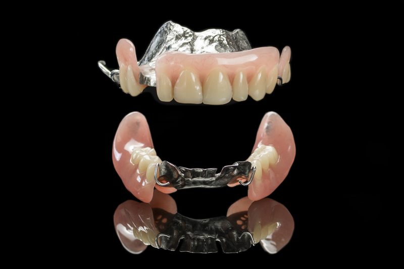 CoCr cobalt chrome denture with teeth set and finished